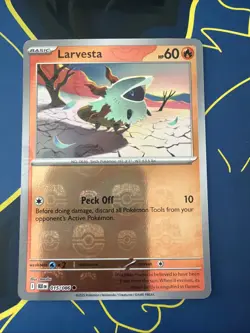 Larvesta 15/086 Master Ball Reverse Holo SV: Black Bolt Pokemon TCG 2025 NM - Image 1