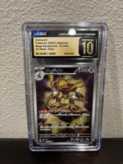 CGC 10 PRISTINE Pokemon Alakazam AR 071/063 M1S Mega Symphonia Art Rare Japanese - Image 1