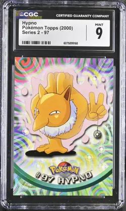 CGC 9 MINT Hypno 2000 Series 2 Topps 97 Pokemon Card - Image 1