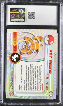 CGC 9 MINT Hypno 2000 Series 2 Topps 97 Pokemon Card - Image 2