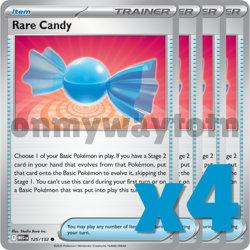 Rare Candy 125/132 x4 - Mega Evolution (MEG) - Pokemon TCG PLAYSET - NM - Image 1