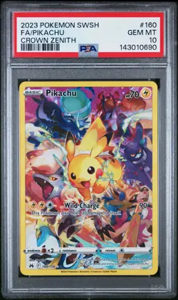 2023 Pokemon Sword And Shield Crown Zenith #160 Fa/Pikachu Crown Zenith PSA 10 - Image 1