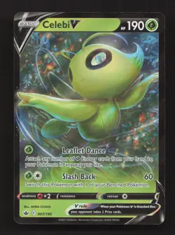 Celebi V 007/198 Holo V Rare Chilling Reign Pokemon Near Mint - Image 1