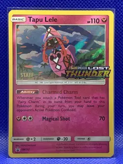 Tapu Lele #SM152 PreRelease STAFF Pokemon Promo Sun & Moon Lost Thunder - Image 1
