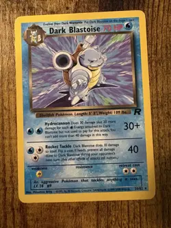 Dark Blastoise 20/82 Pokemon TCG Vintage Team Rocket Non Holo HP - Image 1