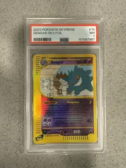 2003 Pokemon Skyridge Reverse Holo Gengar 10/144 PSA 7 - Image 2