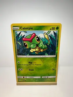 Caterpie 1/149 Common SM Base Set Pokemon Reverse Holo Near Mint - Image 1