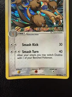 Pokemon TCG Dodrio 26/106 Emerald Reverse Holo Stamped LP - Image 3
