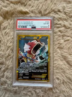 2016 POKEMON XY BREAKPOINT SECRET #123 FULL ART/GYARADOS EX PSA 6 - Image 1
