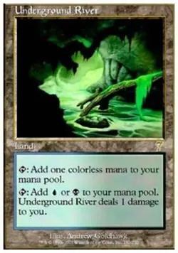 MTG English Underground River Light Play Normal 7th Edition - Image 1