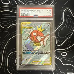 Pokemon Magikarp & Wailord GX Full Art Ultra Rare Team Up 161/181 PSA 9 Holo - Image 1