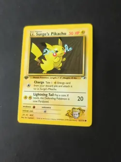 Pokemon TCG Lt. Surge's Pikachu 081/132 Gym Heroes 1st Edition - Image 2