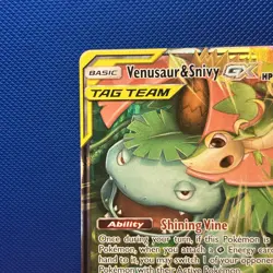 Venusaur & Snivy GX Ultra Rare SM - Cosmic Eclipse 1/236 NM Holofoil - Pokemon - Image 2