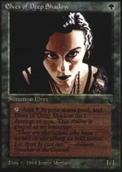 MTG Elves of Deep Shadow, Light Play, English The Dark - Image 1