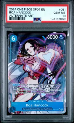 2024 ONE PIECE OP07-500 YEARS IN THE FUTURE ALTERNATE ART BOA HANCOCK PSA 10 - Image 1
