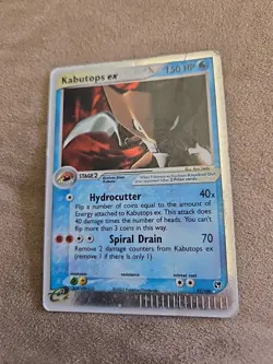 2003 Pokemon EX Sandstorm Kabutops Holo #97/100 Poor Condition - Image 1