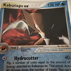 2003 Pokemon EX Sandstorm #97/100 Kabutops ex Holo - Image 2