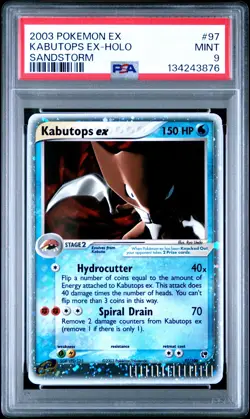 2003 Pokemon Ex Sandstorm #97 Kabutops Ex-Holo Sandstorm PSA 9 - Image 1