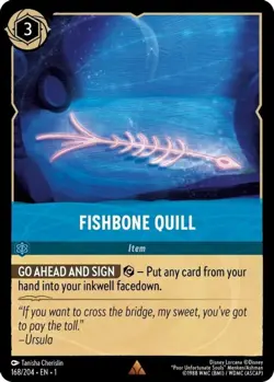 1x Fishbone Quill - 168/204 - Rare - Cold Foil NM-Mint Disney Lorcana: The First - Image 1