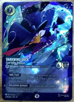 Disney Lorcana Winterspell Darkwing Duck Cool Under Pressure Enchanted 239/204 - Image 1