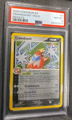 POKEMON CARD CRAWDAUNT HOLO 6 EX DEOXYS #6 GRADED PSA 8 VINTAGE POP 59 - Image 2