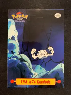 Pokemon TOPPS TV Animation Edition TV6 #74 Geodude Blue Logo - Please Read - Image 1