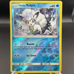 Pokemon Alolan Vulpix 21/145 Reverse Holo Guardians Rising SM NM Water Common - Image 1