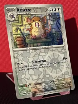 Pokemon TCG Scarlet and Violet - 151 Raticate 020/165 Reverse Holo - Image 1