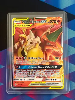 Charizard & Braixen GX 22/236 SM-Cosmic Eclipse Ultra Rare TAG TEAM Pokemon TCG - Image 1