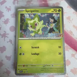 Sprigatito 191 Black Star Promo Surging Sparks Pokemon Horizons Stamp - SEALED - Image 1