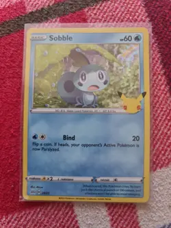 Pokemon TCG Sobble 24/25 HOLO Mcdonald's 25th Anniversary Card Mint - Image 1