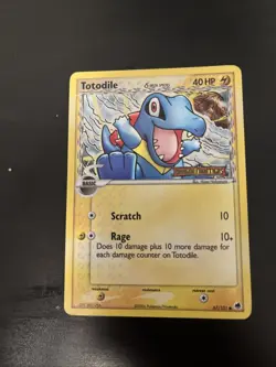 Totodile Stamped Reverse Holo 67/101 MP/DMG Dragon Frontiers - Image 1