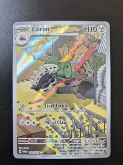 Pokemon TCG Lairon Card 184/167 Twilight Masquerade Illustration Rare Near Mint - Image 1