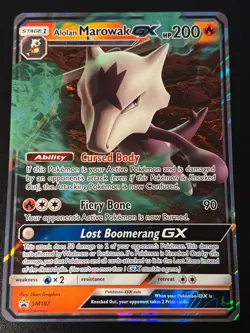 Alolan Marowak GX SM187 Pokemon Oversized Jumbo - Image 1