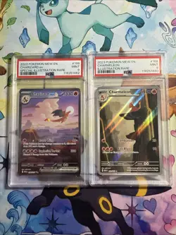 Pokemon TCG 151 PSA 9 Charmeleon & PSA 9 Charizard - Combo Set - Image 1