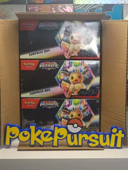 LOT of 6x Prismatic Evolutions Surprise Box - Opened Case - Pokemon TCG - Image 1