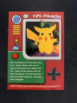 Pokemon TOPPS TV Animation Edition TV2 #25 Pikachu Blue Logo - Please Read - Image 2