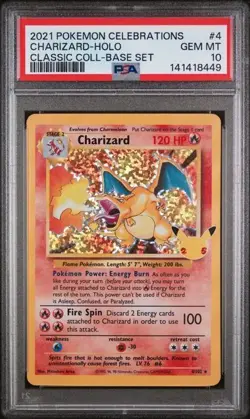 2021 POKEMON CELEBRATIONS CLASSIC COLLECTION #4 CHARIZARD HOLO PSA 10 - Image 1