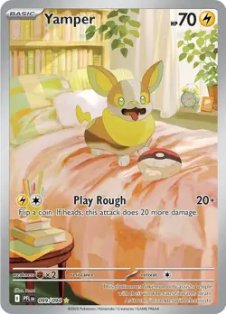 Yamper - 099/094 Holofoil ME02: Phantasmal Flames 099/094 NM Vintage Pokemon ... - Image 1