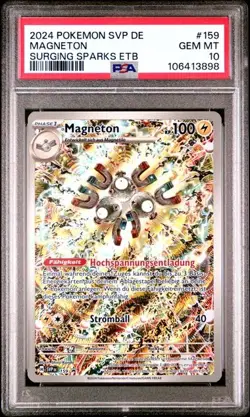 Pokemon MAGNETON PSA10 Black Star Promo SVP 159-Deutsch Sturmische Funken etb - Image 1