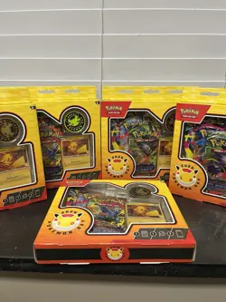 Pokemon 2026 Day Mega Evolution Phantasmal Flames Box w/ Pikachu Promo 5 PACK - Image 1