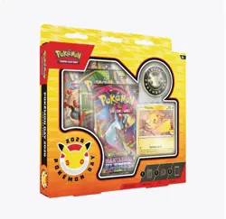 Pokemon 2026 Day Mega Evolution Phantasmal Flames Box w/ Pikachu Promo 5 PACK - Image 2