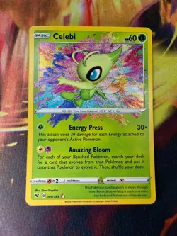 Celebi 009/185 NM Amazing Rare Vivid Voltage 2020 Pokemon TCG - Image 1