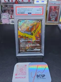 PSA 10 GemMint JPN Rocket's Moltres ex sv10 Glory of Team Rocket 112/098 Pokemon - Image 3