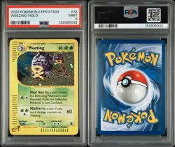 2002 Pokemon Expedition Holo Weezing #32 PSA 9 Mint POP 179 - Image 3