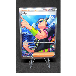 Pokemon Judge 222/182 Sv10 Destined Rivals Ultra Rare Full Art Holo - Image 1