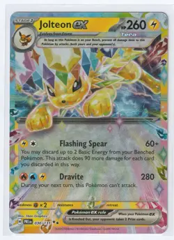 JOLTEON EX 030/131 Pokemon TCG Double Rare Prismatic Evolutions NM - Image 1