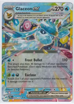 Glaceon ex 026/131 Pokemon TCG Double Rare Prismatic Evolutions NM - Image 1