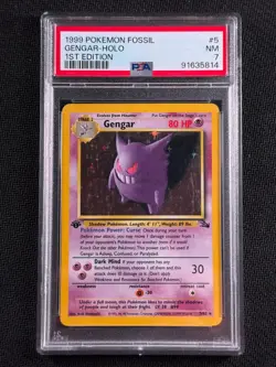 2002 Pokemon Legendary Collection Gengar Holo #11 PSA 7 NM - WotC Vintage - Image 1