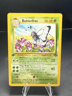 Pokemon Butterfree Uncommon 1st Edition 1999 Jungle 33/64 LP A - Image 1